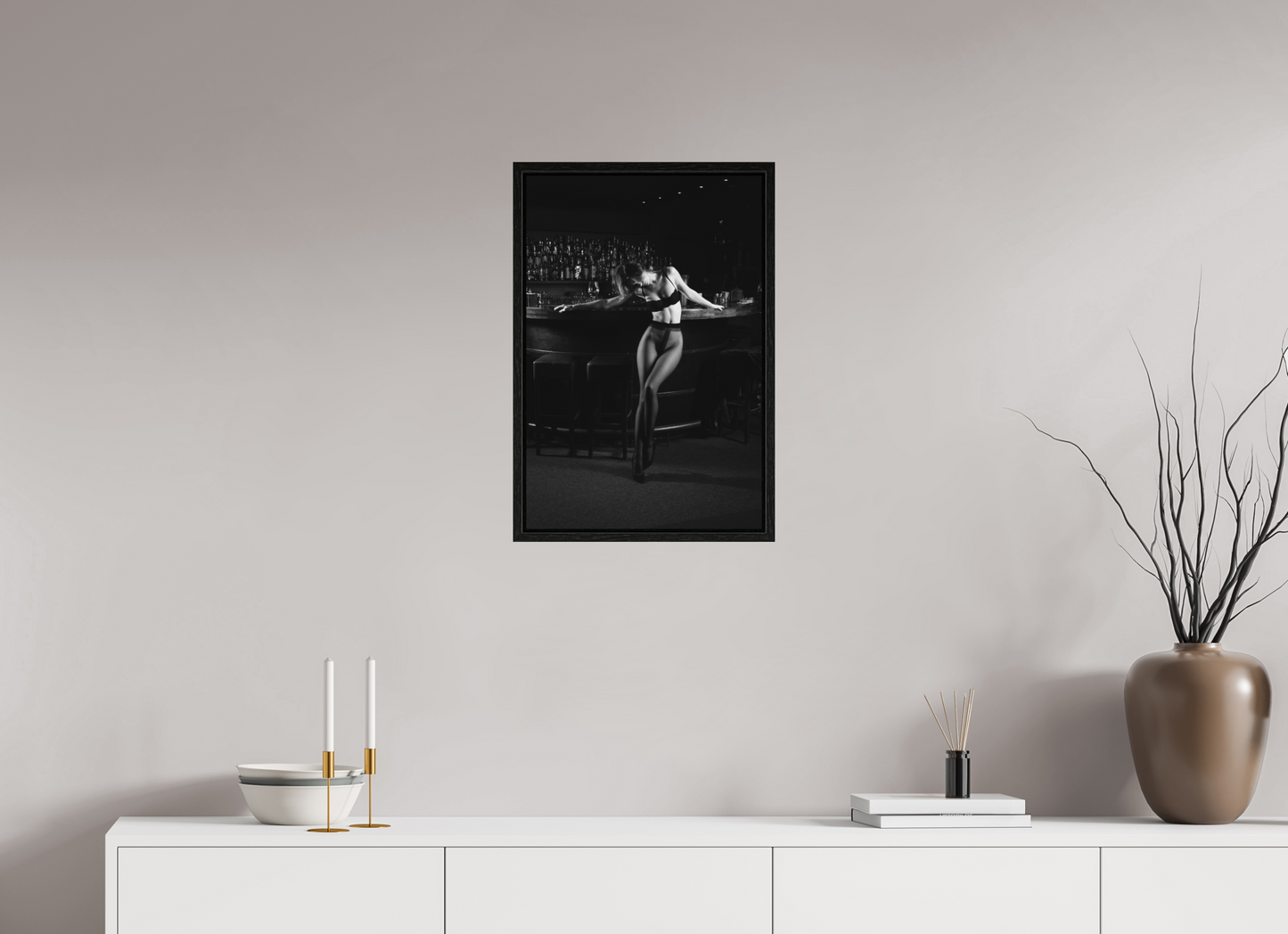40 x 60 cm, Black Oak Floater Frame Counterpoint