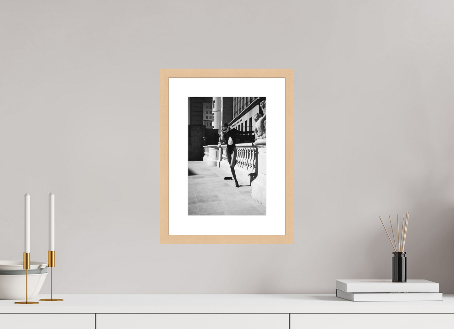 20 x 30 cm, Natural Maple Frame With Passe-Partout Poise