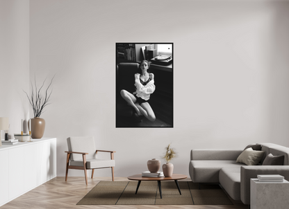 100 x 150 cm, Black Oak Floater Frame Record Corner