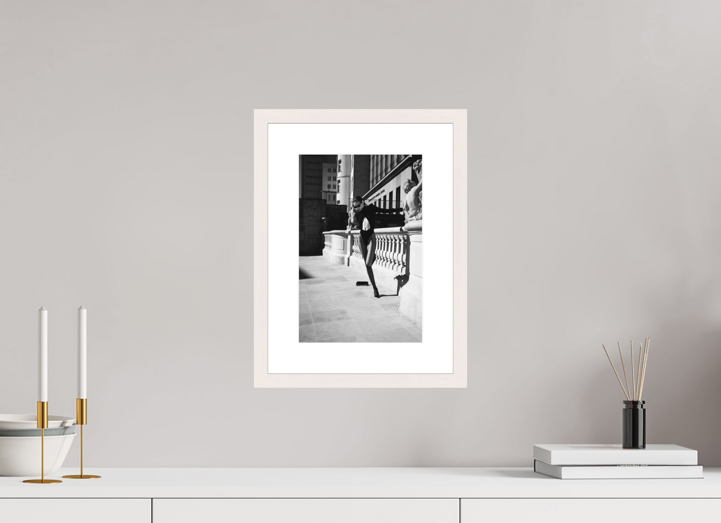 20 x 30 cm, Maple White Frame With Passe-Partout Poise