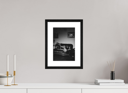 20 x 30 cm, Black Oak Frame With Passe-Partout Domestic Theatre