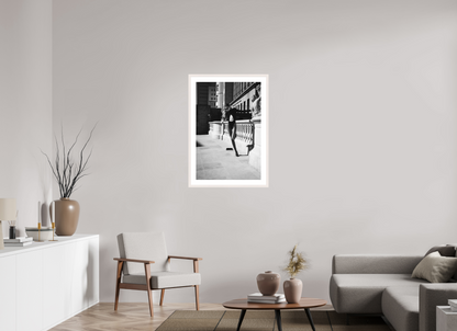 60 x 90 cm, Maple White Frame With Passe-Partout Poise