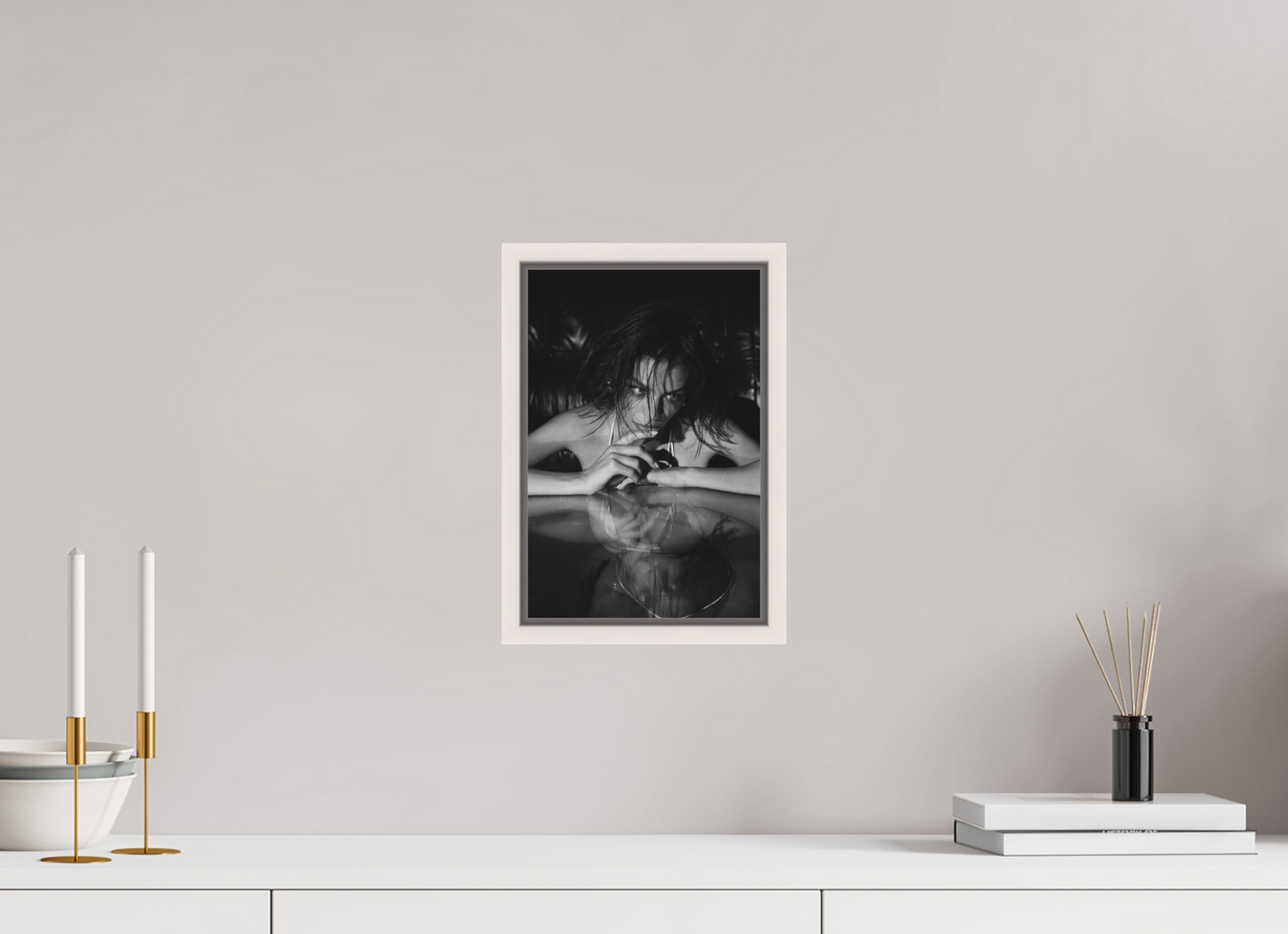 20 x 30 cm, Maple White Floater Frame Inversion