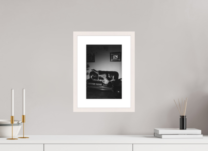 20 x 30 cm, Maple White Frame With Passe-Partout Domestic Theatre