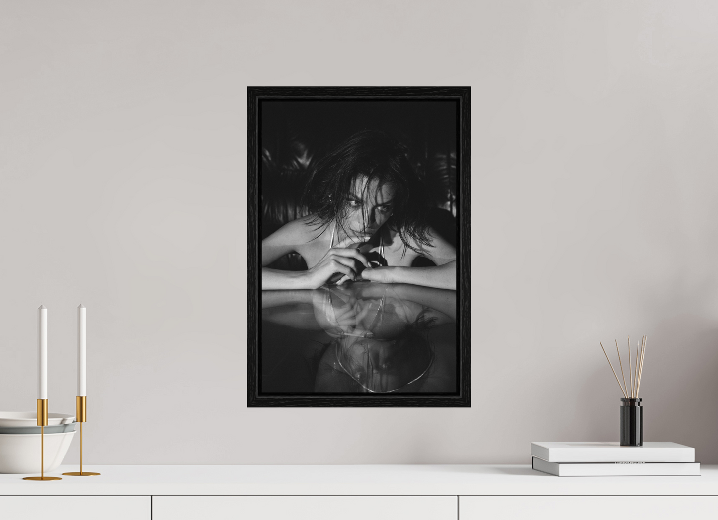 30 x 45 cm, Black Oak Floater Frame Inversion