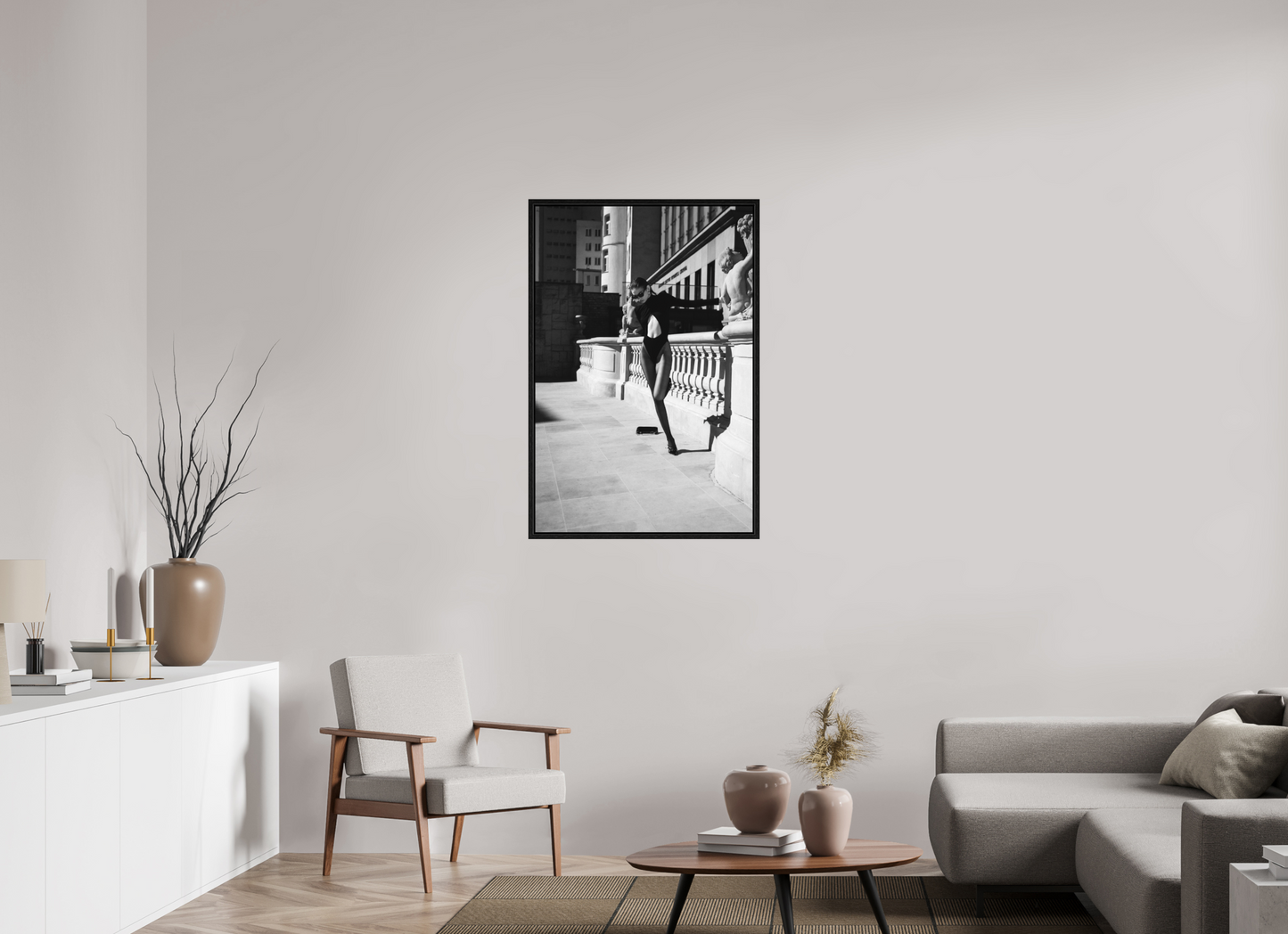 70 x 105 cm, Black Oak Floater Frame Poise