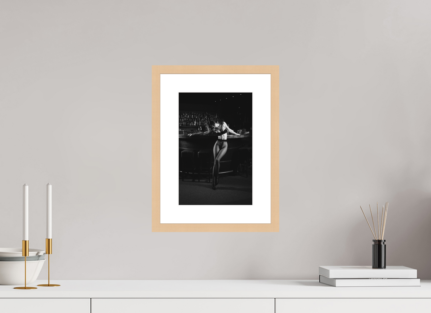 20 x 30 cm, Natural Maple Frame With Passe-Partout Counterpoint