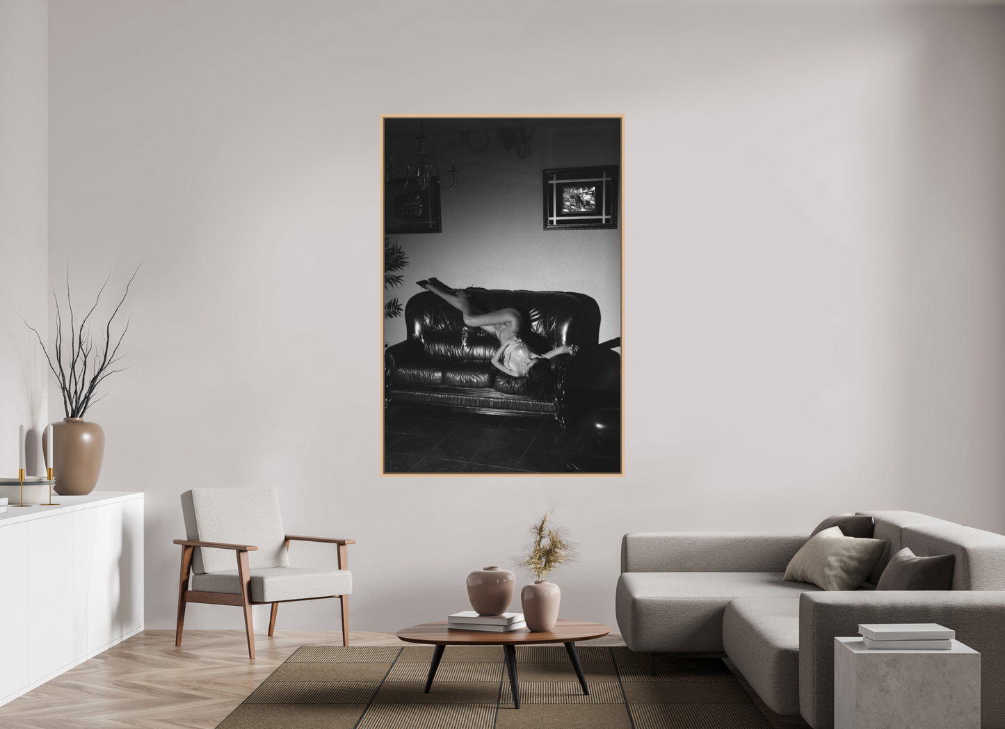 120 x 180 cm, Natural Maple Floater Frame Domestic Theatre