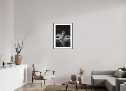 50 x 75 cm, Black Oak Frame With Passe-Partout Inversion