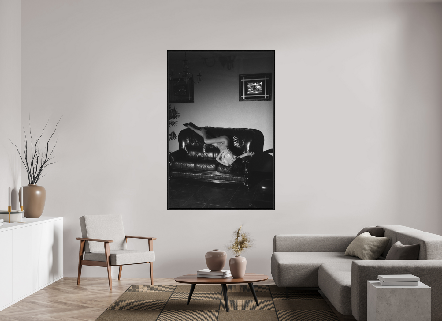 120 x 180 cm, Black Oak Floater Frame Domestic Theatre