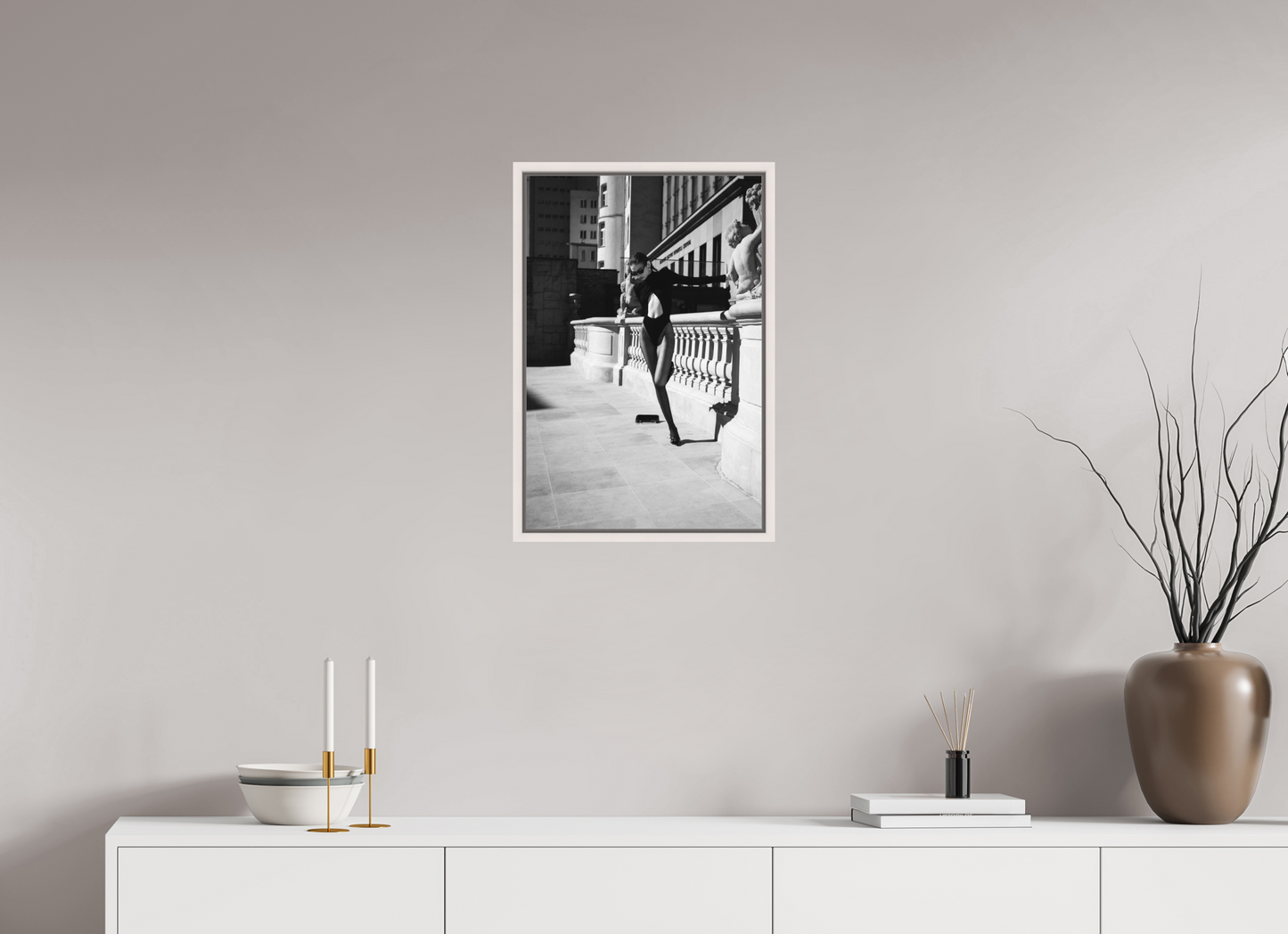 40 x 60 cm, Maple White Floater Frame Poise