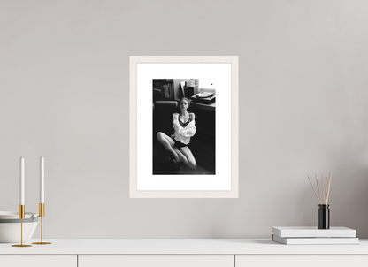 20 x 30 cm, Maple White Frame With Passe-Partout Record Corner