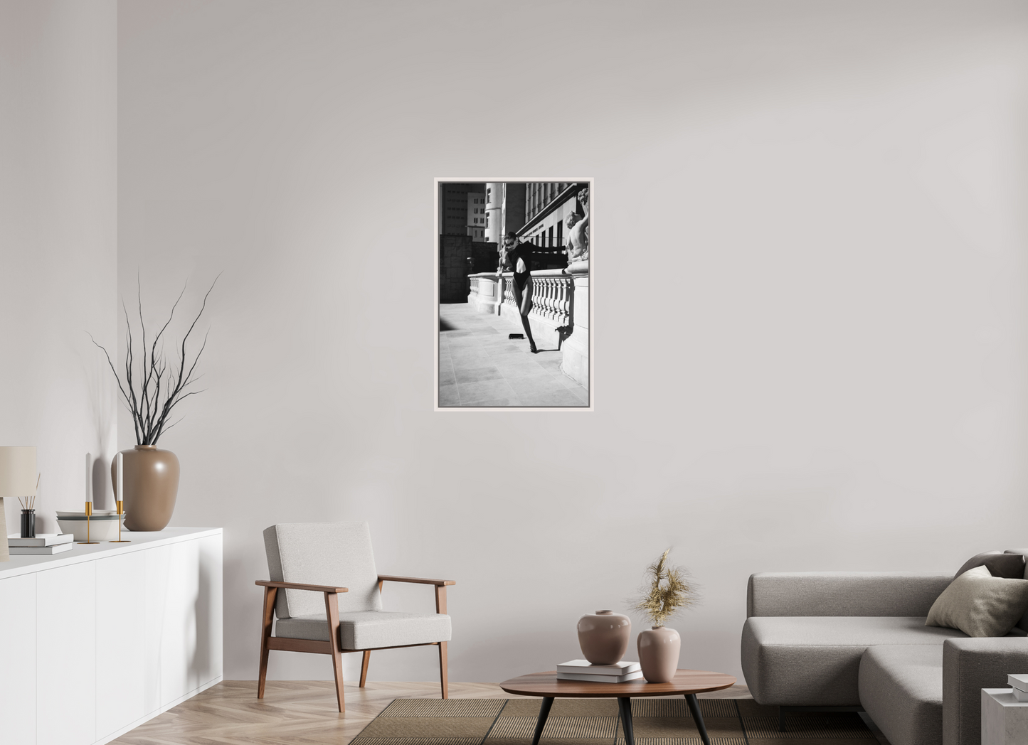 60 x 90 cm, Maple White Floater Frame Poise