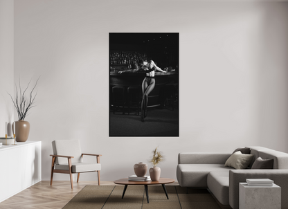 120 x 180 cm, Black Oak Floater Frame Counterpoint