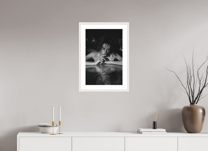40 x 60 cm, Maple White Frame With Passe-Partout Inversion
