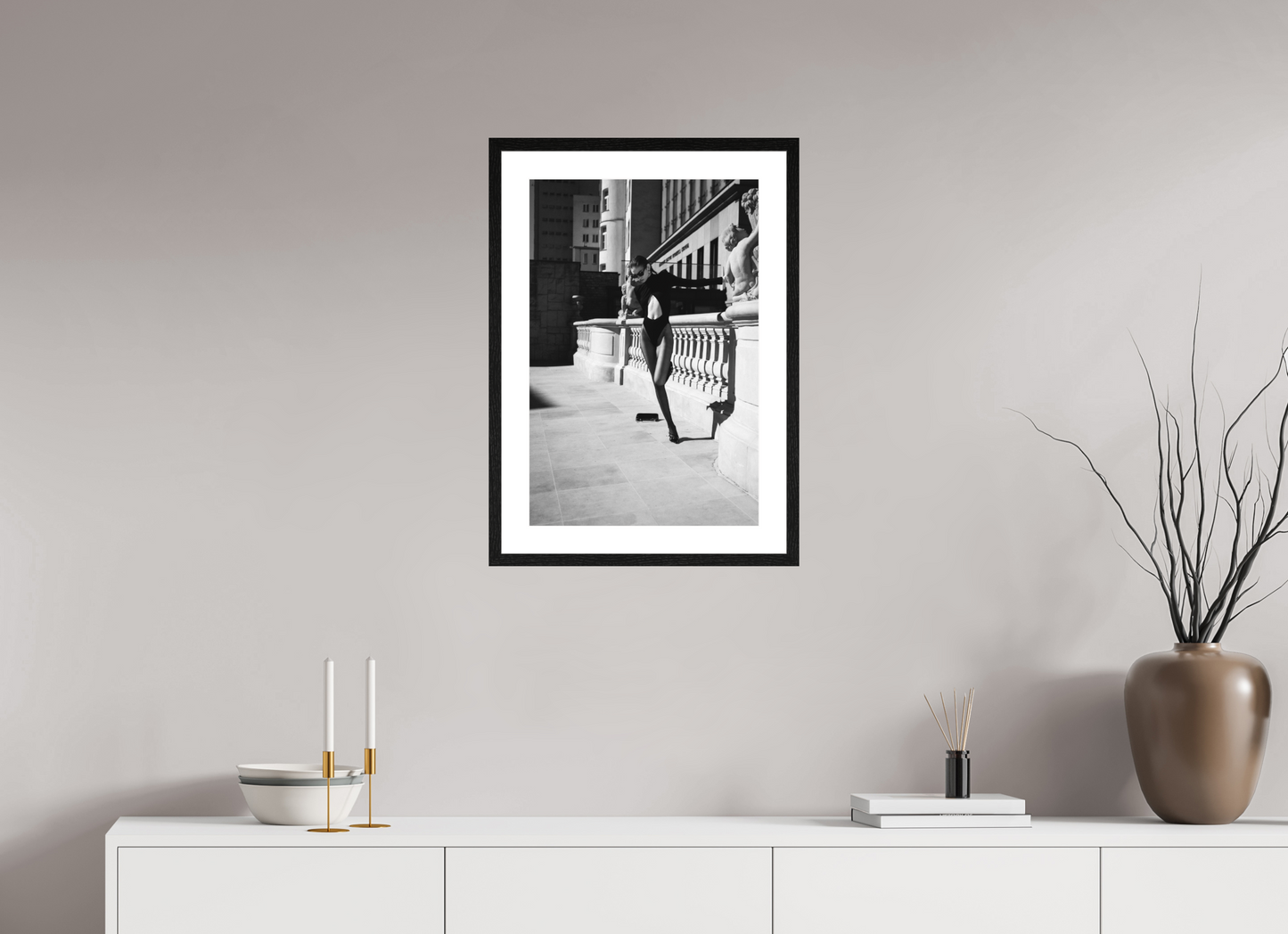 40 x 60 cm, Black Oak Frame With Passe-Partout Poise