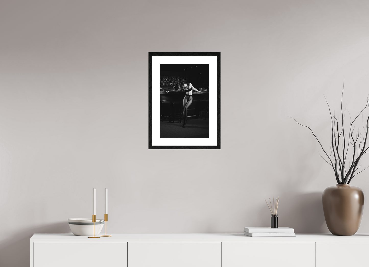 30 x 45 cm, Black Oak Frame With Passe-Partout Counterpoint