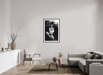 70 x 105 cm, Black Oak Frame With Passe-Partout Record Corner